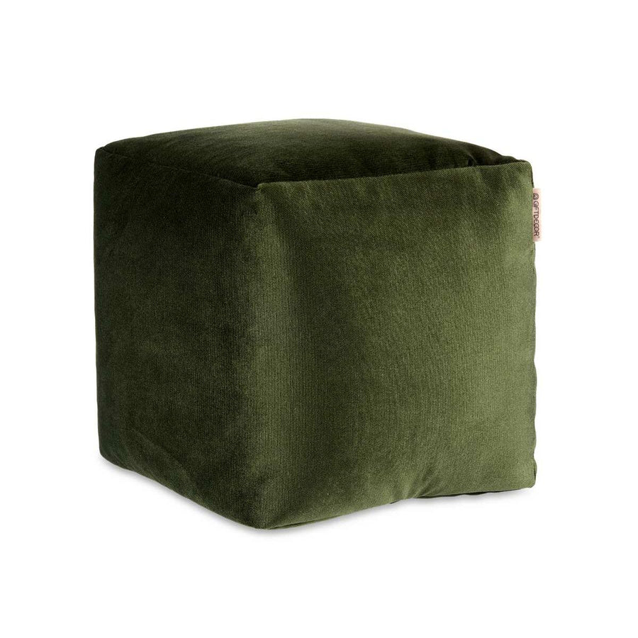 Pouffe Velvet Green 30 x 30 x 30 cm (4 Units)