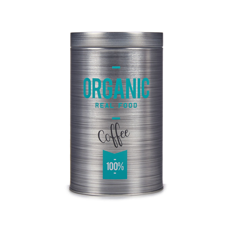 Tin Organic Coffee Grey Tin 10,4 x 18,2 x 10,4 cm (24 Units)