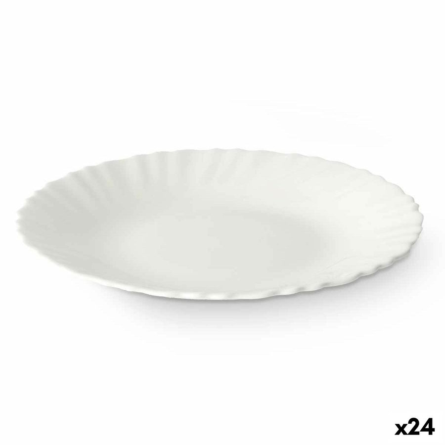 Dessert dish White Glass 19 x 2 x 19 cm (24 Units)