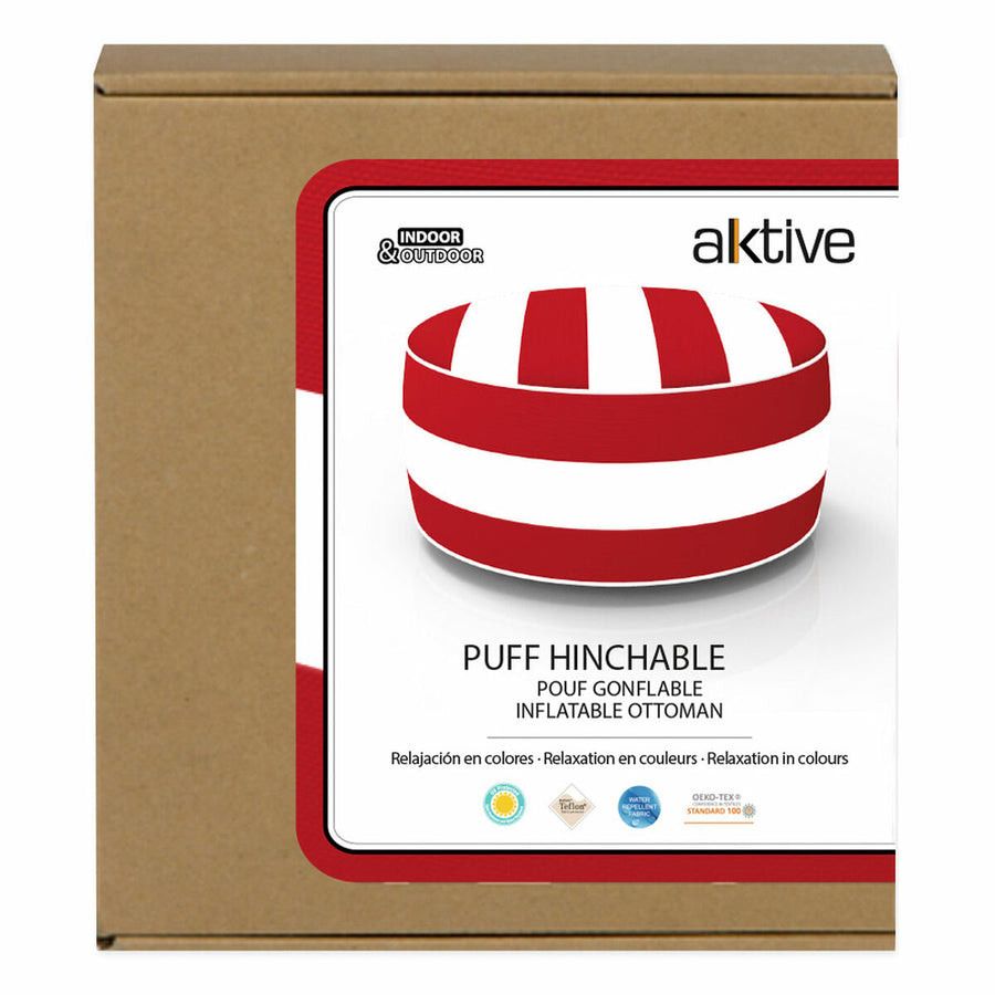 Inflatable Puff Aktive Striped 53 x 23 x 53 cm Colonial (4 Units)